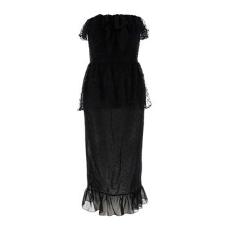 Alessandra Rich Dames, Jurken, Zwart, Maat: XS Katoen