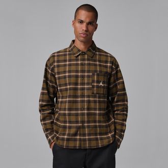 Nike Jordan Mens Jordan Brooklyn Graphic Flannel in Brown | IF1857-265