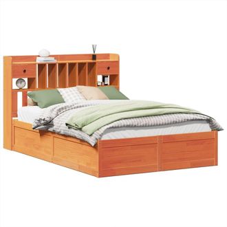 Berkfield Home Bed Frame without Mattress Wax Brown 160x200 cm Solid Wood Pine