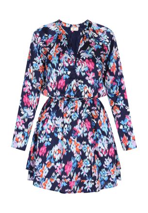 Izia Jurk Dames Blauw Veelkleurig