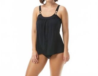 Coco Reef Ultra Fit Underwire Bra-Sized Tankini Top In Black