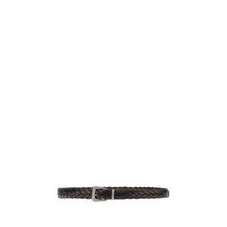 Brunello Cucinelli Braided Calf Leather Belt - Brown
