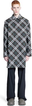 Burberry Check Nylon Mid-Length Car Coat