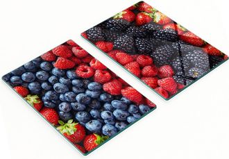 OEM Tavole Decorative Multifunzionali In Vetro Temperato Con Motivo Frutti Di Bosco, 2x40x52 Cm