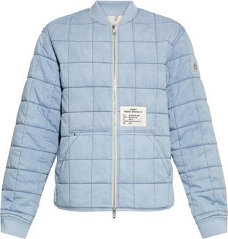 Moose Knuckles Light Jackets, male, Blue, Size: M Insulated Jacket With Patch