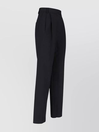 Frankie Shop straight trousers pleated belt loops pockets