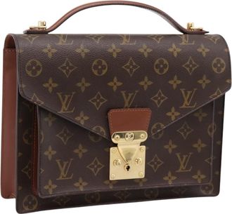 Louis Vuitton Monceau Monogram Canvas Brown Canvas Handbag (Pre-Owned)
