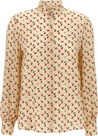 Valentino Garavani Beige Silk Womens Blouse