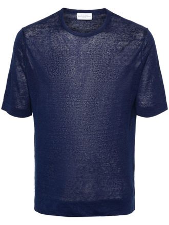 Ballantyne fine-knit linen shirt - Blue