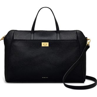 Radley London Brook Avenue Pebbled Leather Satchel in Black at Nordstrom Rack