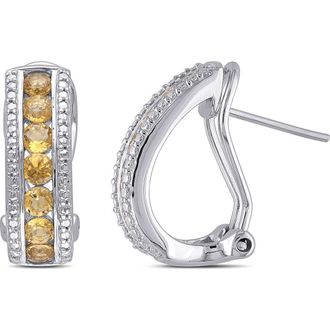 Delmar Citrine Channel Set Earrings in Yellow at Nordstrom Rack