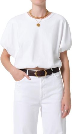 Citizens Of Humanity Gia Bubble Crop Top in Soft White Off White at Nordstrom, Size X-Small