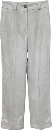 PESERICO Cropped Broeken - Dames - Vrijetijds broeken - Beige - S - Broeken