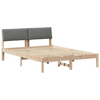 vidaXL Estructura De Cama Negro Y Gris Oscuro 140 X 190 Cm Vidaxl