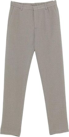 Emporio Armani Broeken, Heren, Grijs, XL, Rechte Broek