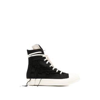 Rick Owens Frayed High-top Sneakers