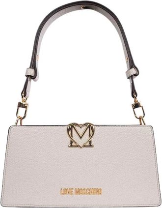Love Moschino Decorated Shoulder Bag - Dames - Schoudertassen - Beige - ONE Size - Polyester - Tassen