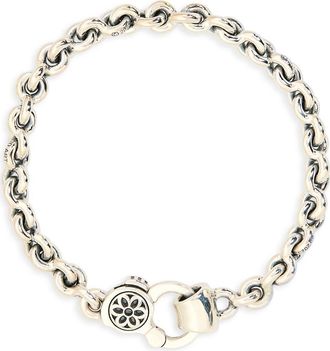 Good Art Hlywd Fin Link Sterling Silver Bracelet at Nordstrom, Size 17