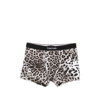 Tom Ford Leopard Cotton Boxer Briefs - male - Tom Ford - Underpants - Multicolor - XL - Underwear