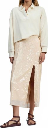 Rag & Bone Vintage Terry Oversized Polo Sweatshirt In Sand