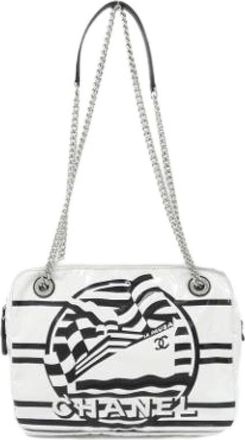 Chanel Pre-owned Shoulder Bags, female, White, Size: ONE SIZE Pre-owned PVC Shoulder Bag