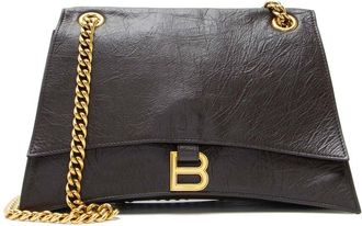 Balenciaga Brown Calfskin Crush Medium Shoulder Bag (Authentic Pre-Loved)