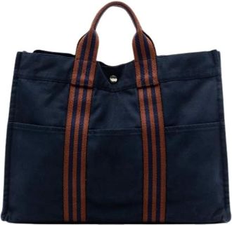 Herm&egrave;s Pre-owned Tote Bags, female, Blue, Size: ONE SIZE Pre-owned Fourre Tout MM Tote