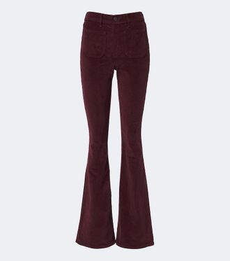 Veronica Beard Beverly cotton corduroy flared pants