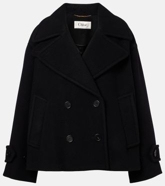 Chlo&eacute; Chlo&eacute; Double-breasted wool-blend peacoat