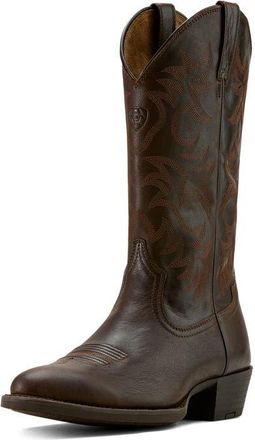 Ariat Heritage R Toe Western Boot in Burnished Chocolate at Nordstrom, Size 10.5