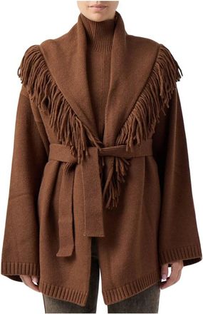 Federica Tosi C&aacute;rdigan con Flecos - Knitwear - Mujer - Marr&oacute;n - S