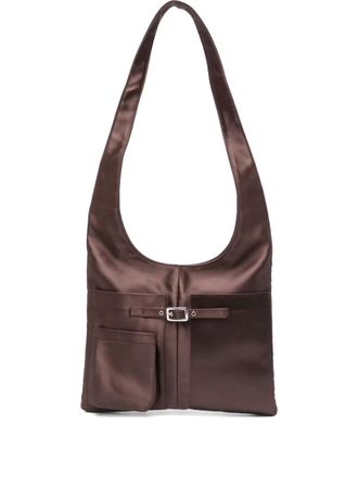 Gimaguas Blanca satin shoulder bag - Brown