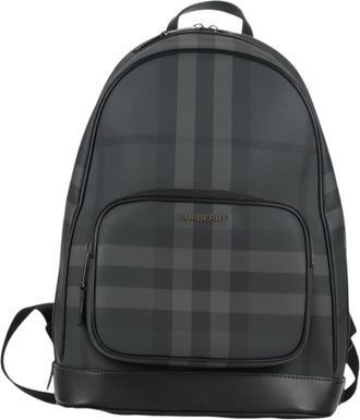 Burberry Nova Check Black Pvc Backpack Bag (Pre-Owned)
