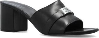 Tory Burch Sandalen - Dames - Muiltjes - Zwart - 37 1/2 EU - Leer - Schoenen