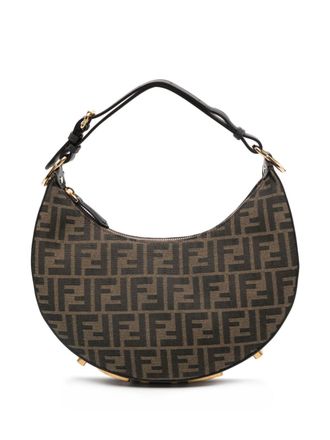 Fendi Borsa a spalla Fendigraphy piccola - Marrone