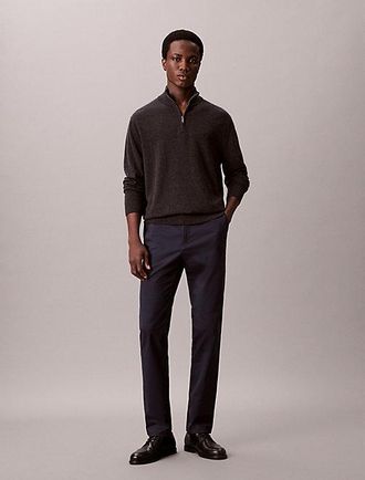 Calvin Klein Slim satijnen chinobroek