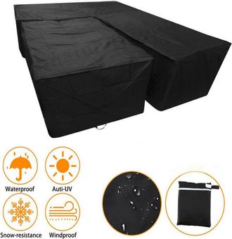 OEM Funda Para Sof&aacute; De Jard&iacute;n En Forma De L, Hecha De Tela Oxford Impermeable, Resistente Al Viento Y A Los Rayos Uv, Adecuada Para Sof&aacute;s Esquineros De Ra