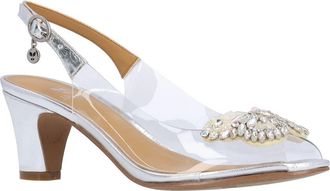 J. Reneé Gloriana Slingback Sandal in Clear/Silver at Nordstrom, Size 10.5