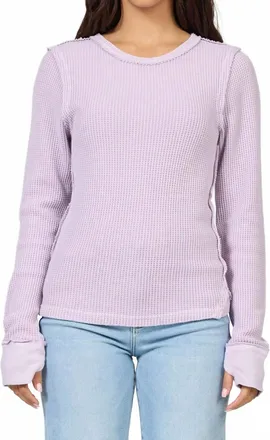 Dear John Denim Ania Long Sleeve Top In Purple Haze