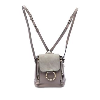 Chlo&eacute; Pre-owned Chloe Mini Calfskin and Suede Faye Backpack Ladies 01195765-2