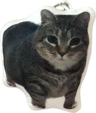 Generic Oiiai Cat Key Chain, Funny Rotating Kitty Keychain, Oiiai Cat Meme Stuffed Key Ring, Unique Headset Pendant With Voice, Creative Backpack Charm, Cute 