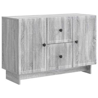 vidaXL Aparador Gris Sonoma 89 X 34,5 X 60 Cm Madera De Ingenier&iacute;a Vidaxl
