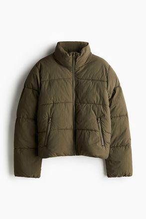 H&M Daunenjacke aus Nylon - Dunkles Khakigr&uuml;n