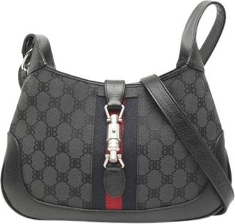 Balenciaga Pre-owned 1961 Jackie Web - Dames - Vintage Schoudertas - Zwart - ONE Size - Leer - Vintage