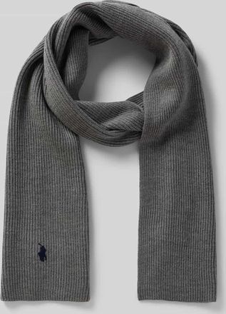 Polo Ralph Lauren Schal mit Label-Stitching in Silber, Größe 1