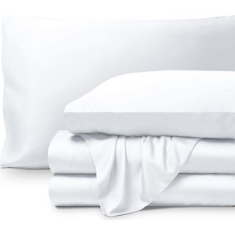 Bare Home Cooling Rayon Sheet Set - Split King in White at Nordstrom