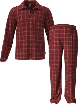 Calvin Klein Underwear Schlafanzug LS BUTTON DOWN PANT SET, Herren, Gr. XL (54), rot, Web, Obermaterial: 100% Baumwolle, CALVIN KLEIN UNDERWEAR, gemustert, kariert, k&ouml;rperna