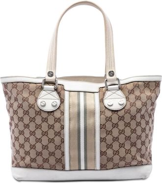 Gucci Pre-owned Gucci Small GG Canvas Web Libeccio Sunset Tote Ladies 47YK6IUAC48YX05G