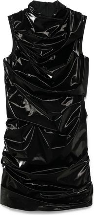 Alexander McQueen Gelamineerde jersey jurk - Zwart