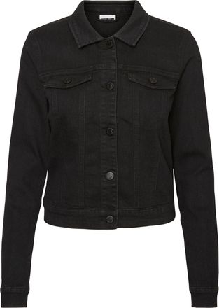 Noisy May Womens Nmdebra L/s Wash Denim Jacket Noos, Black (Black Black), 32R (Size: X-Large)
